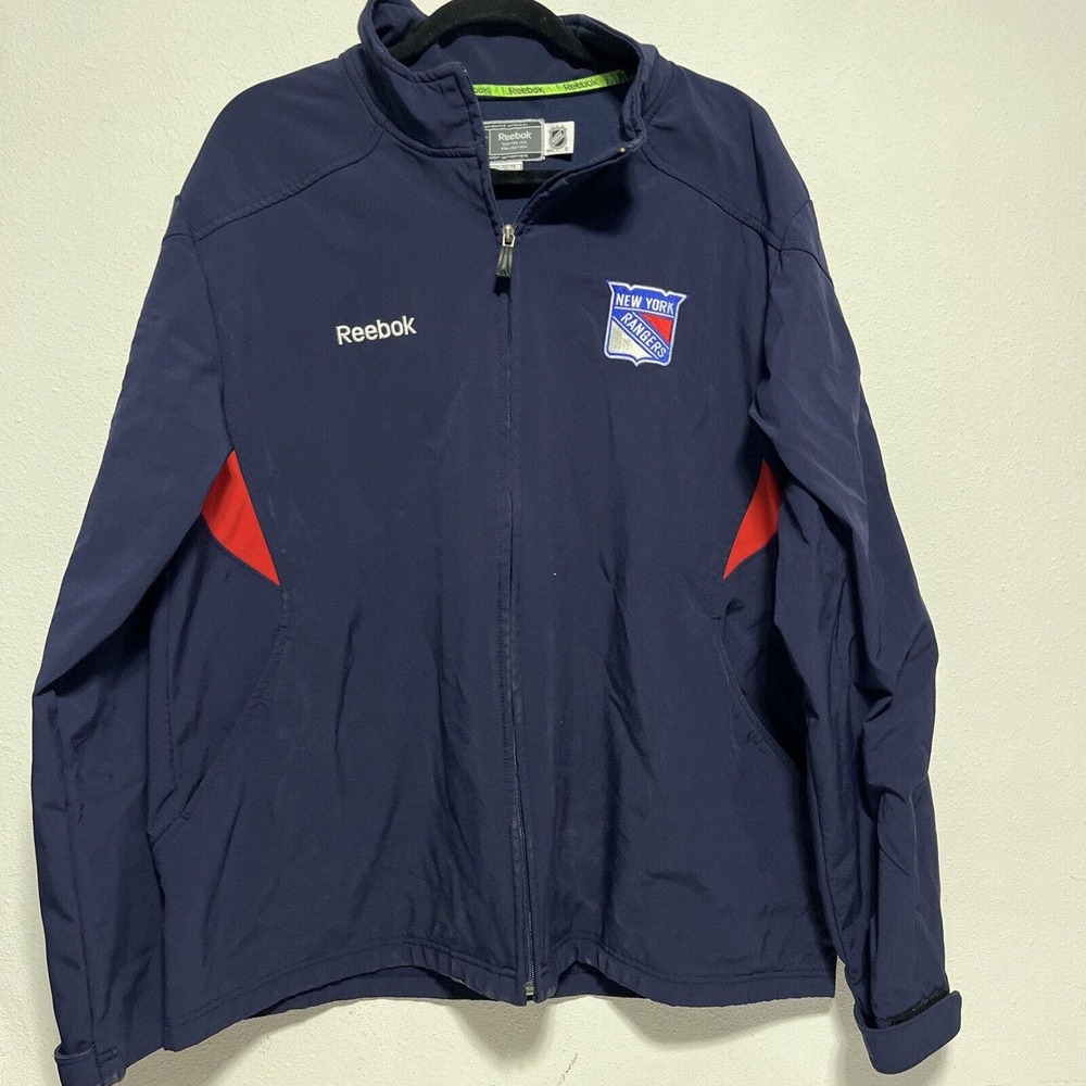 Reebok Men's New York Rangers Navy Track Jacket